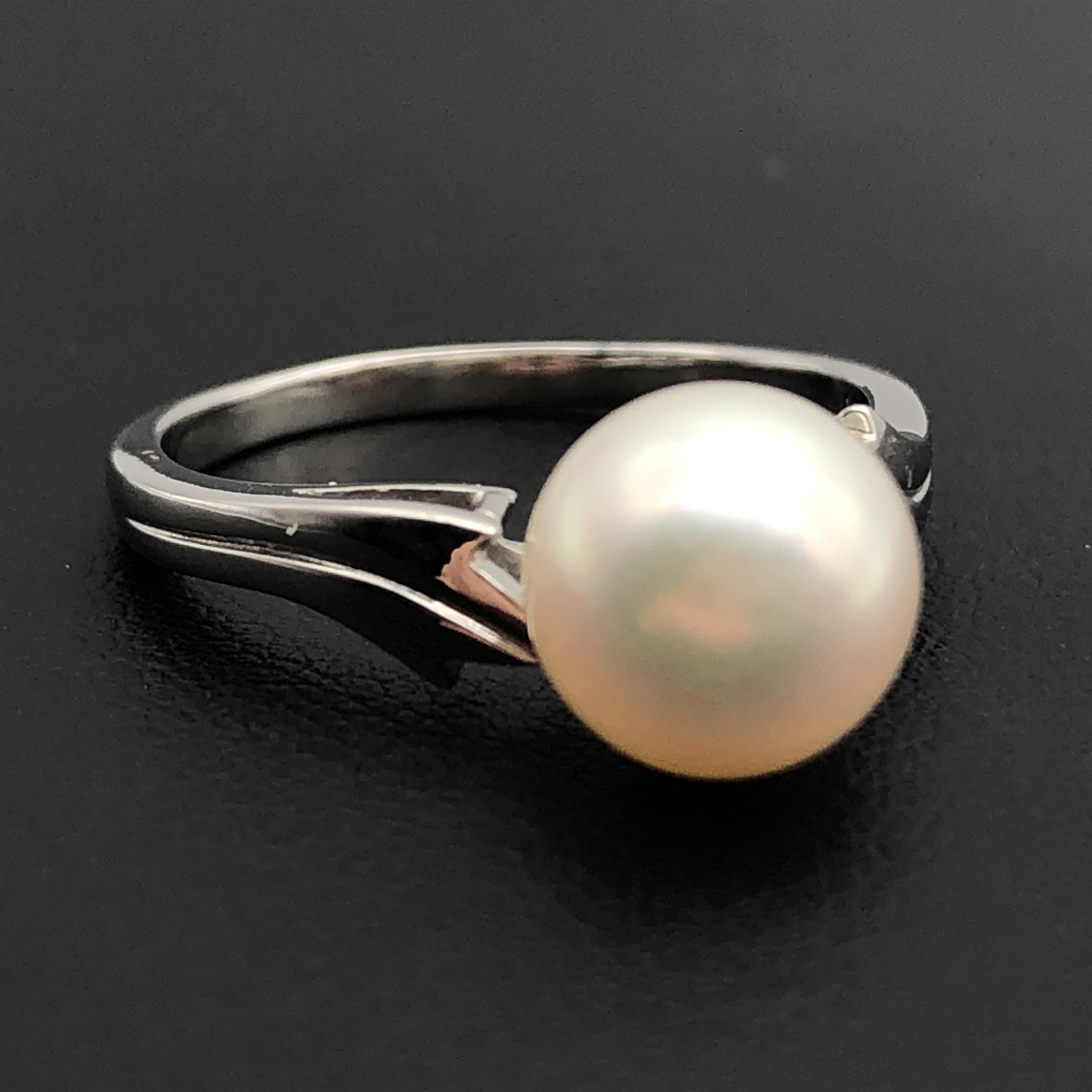 Mikimoto Mikimoto 1P Pearl Ring, PT950, 4.2g, US Size 6.5 C366221