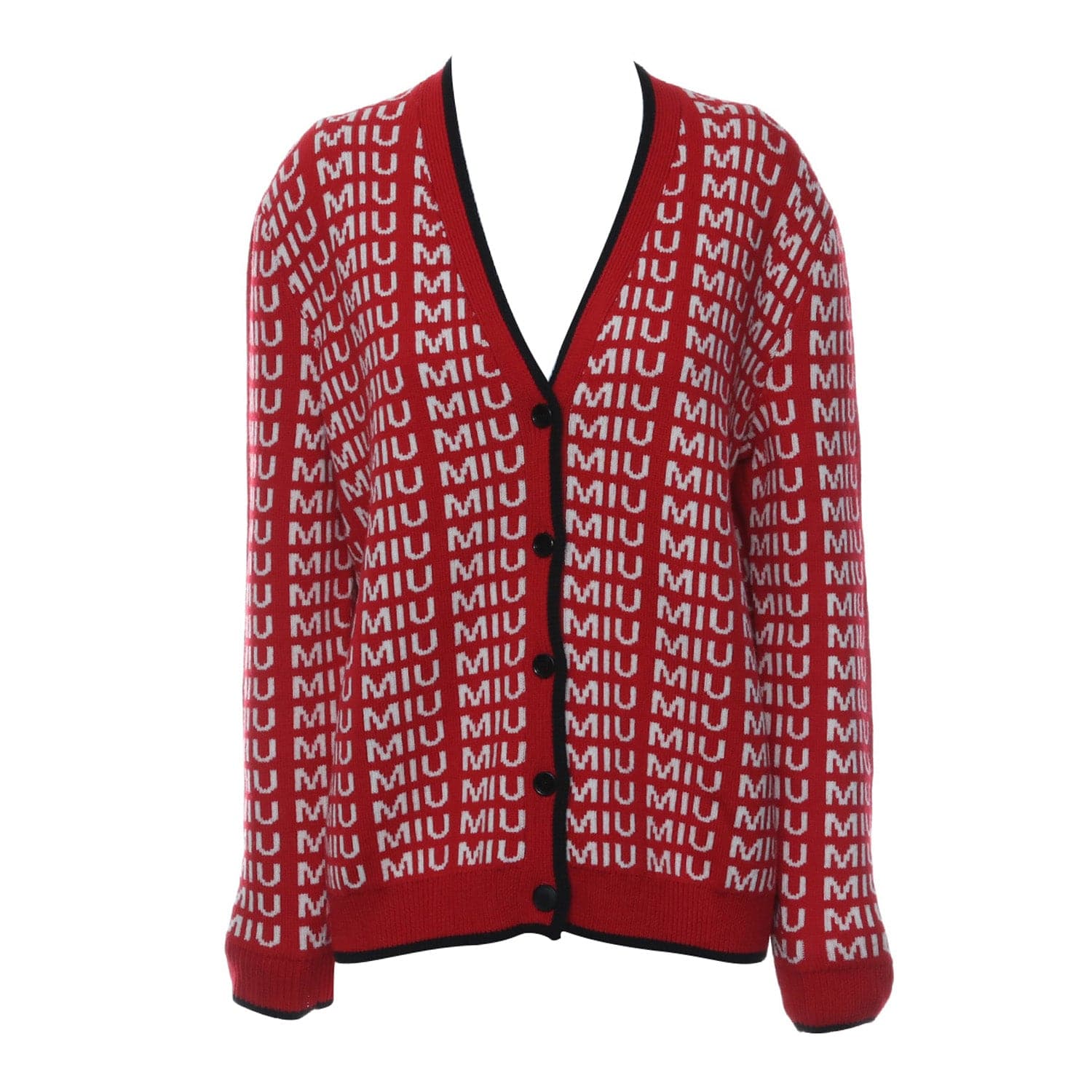 Miu Miu Miu Miu Logo Knitted Cardigan