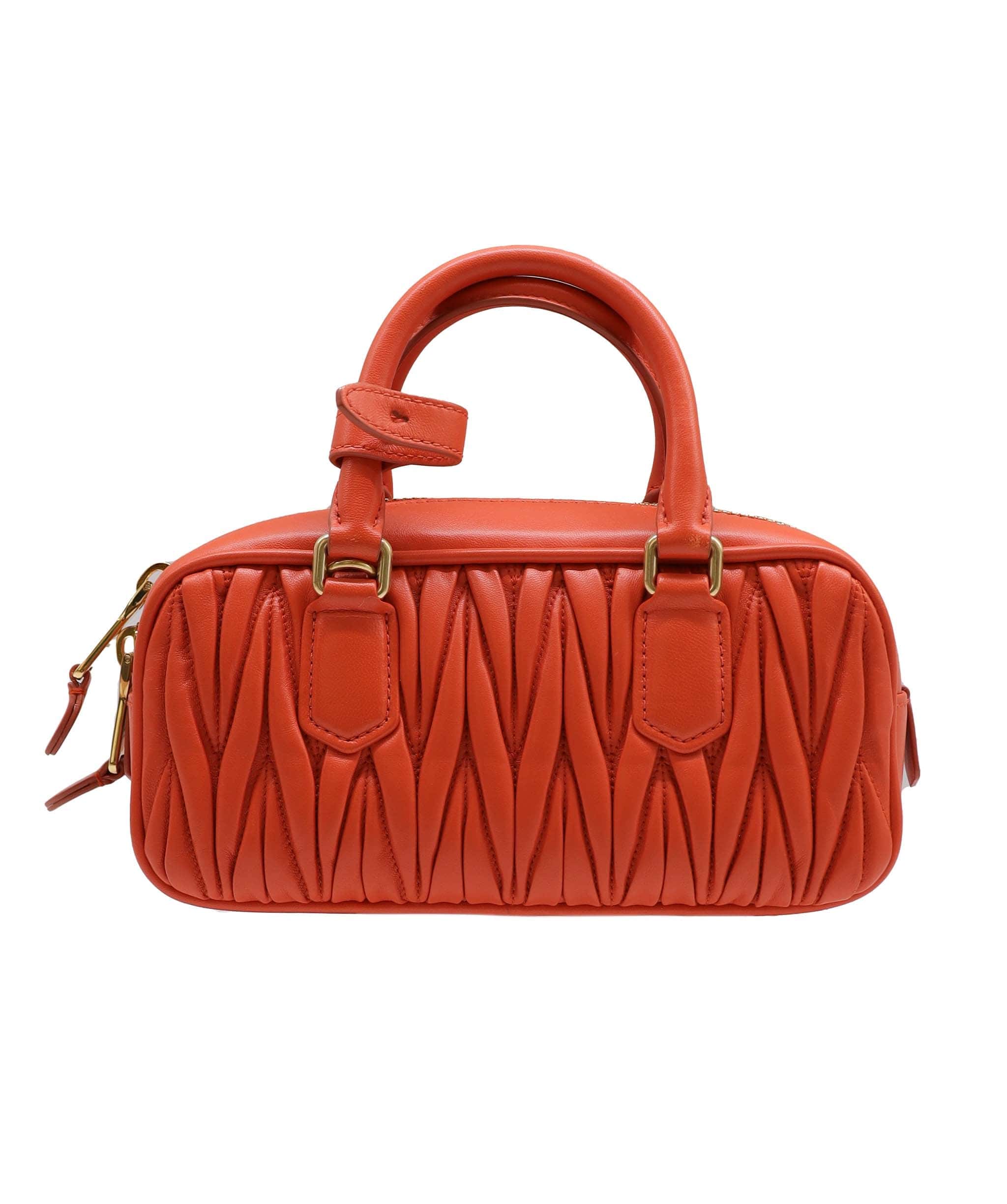 Miu Miu Miu Miu orange mini top handle AVC2166