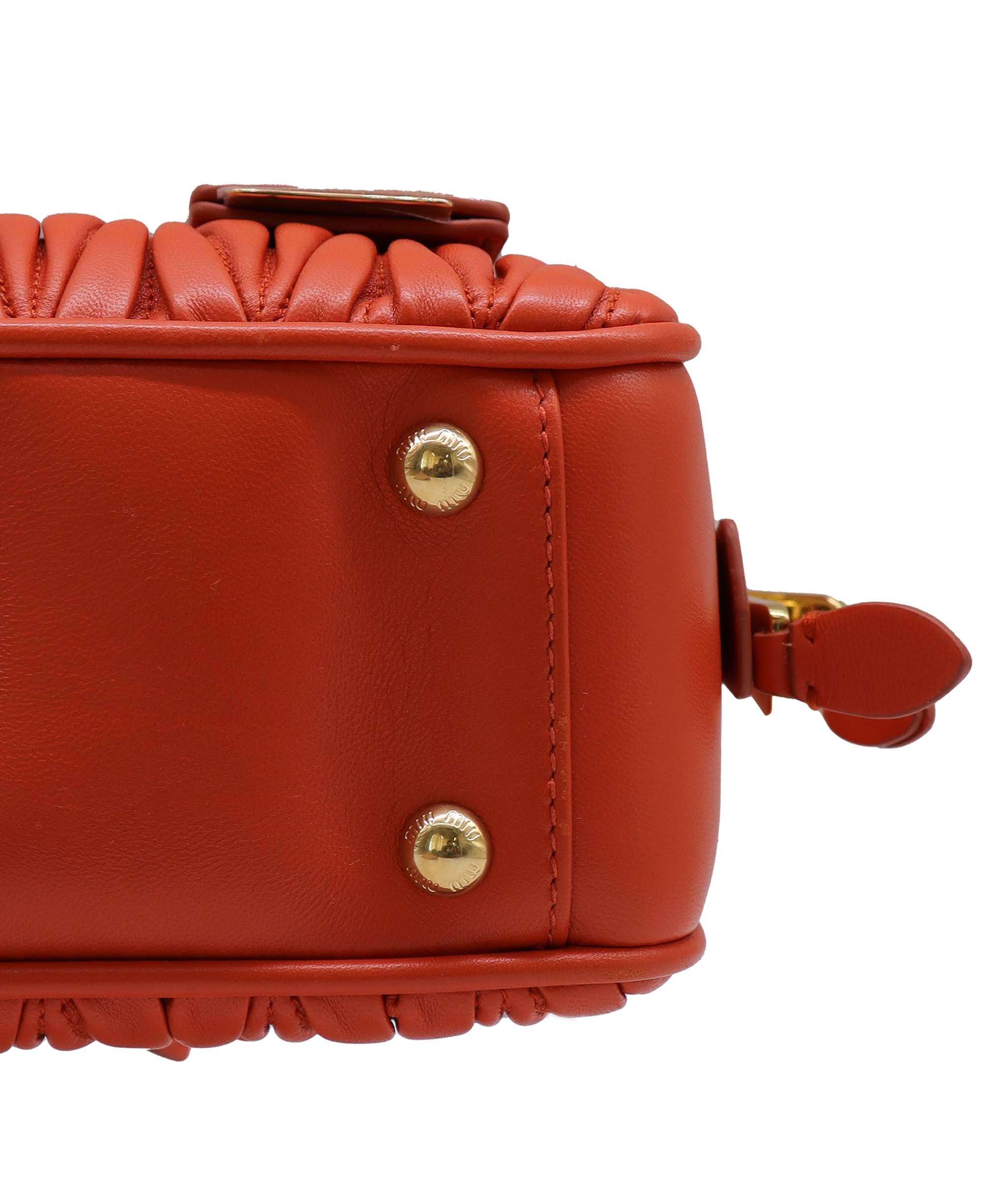 Miu Miu Miu Miu orange mini top handle AVC2166