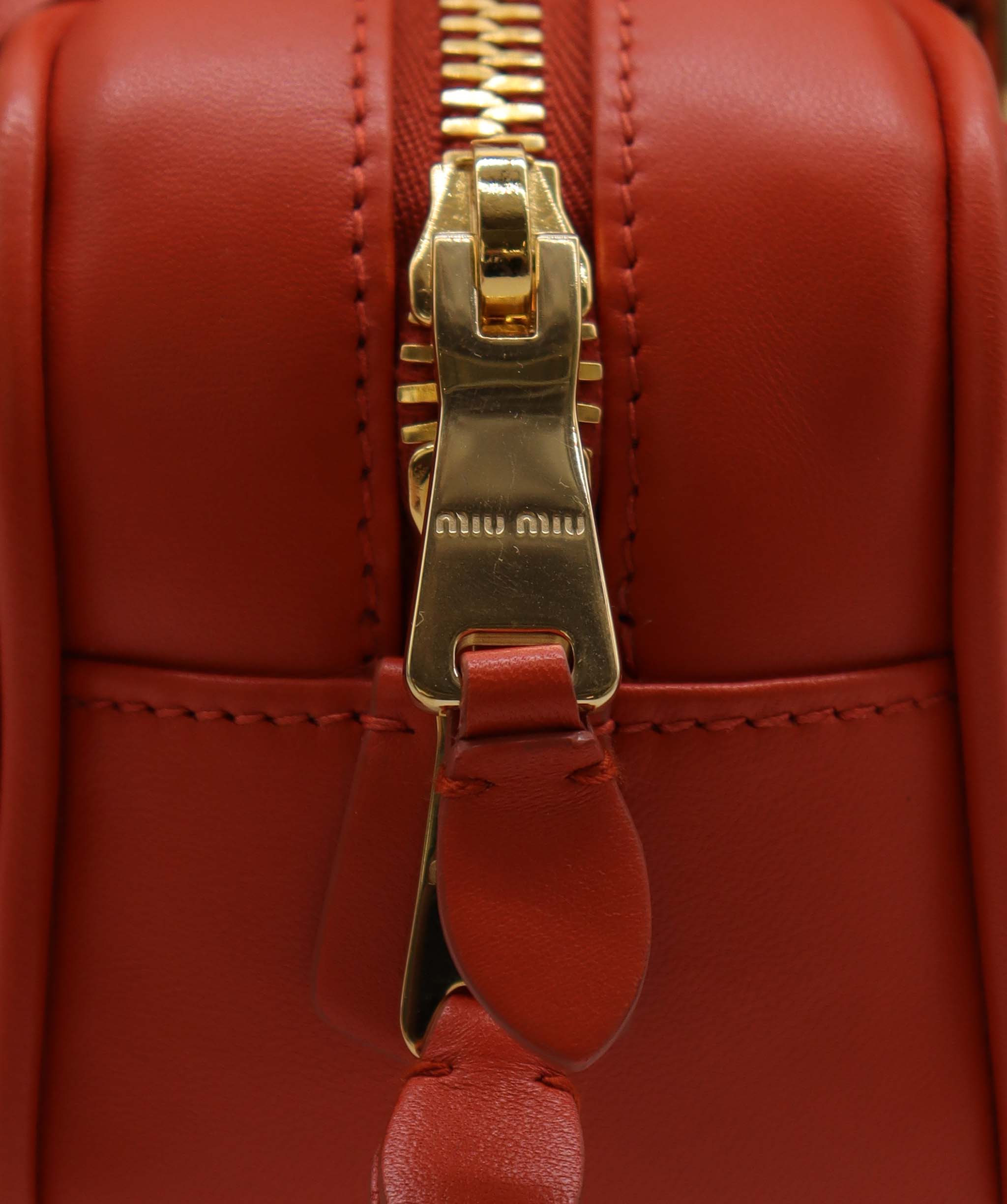 Miu Miu Miu Miu orange mini top handle AVC2166