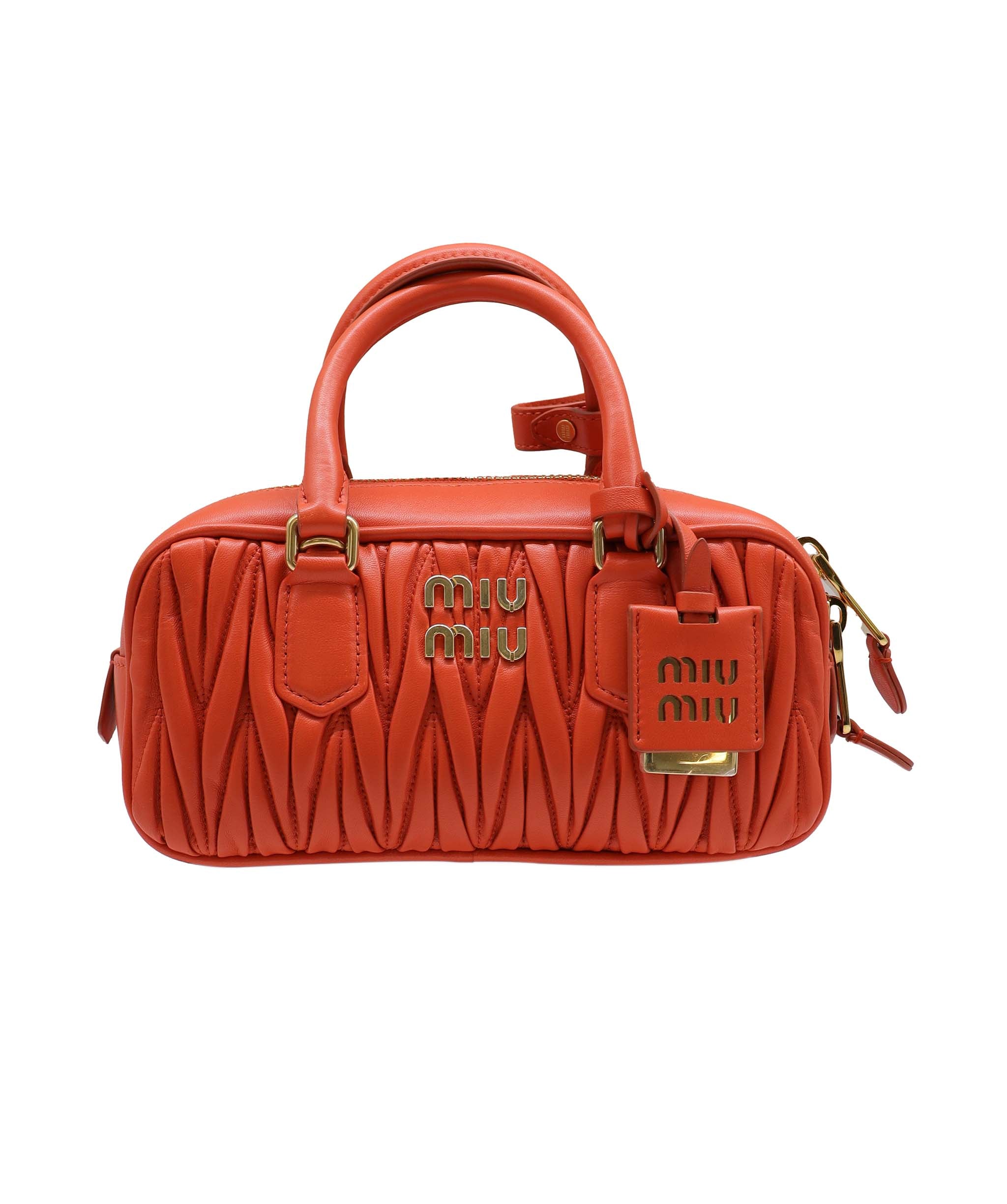 Miu Miu Miu Miu orange mini top handle AVC2166