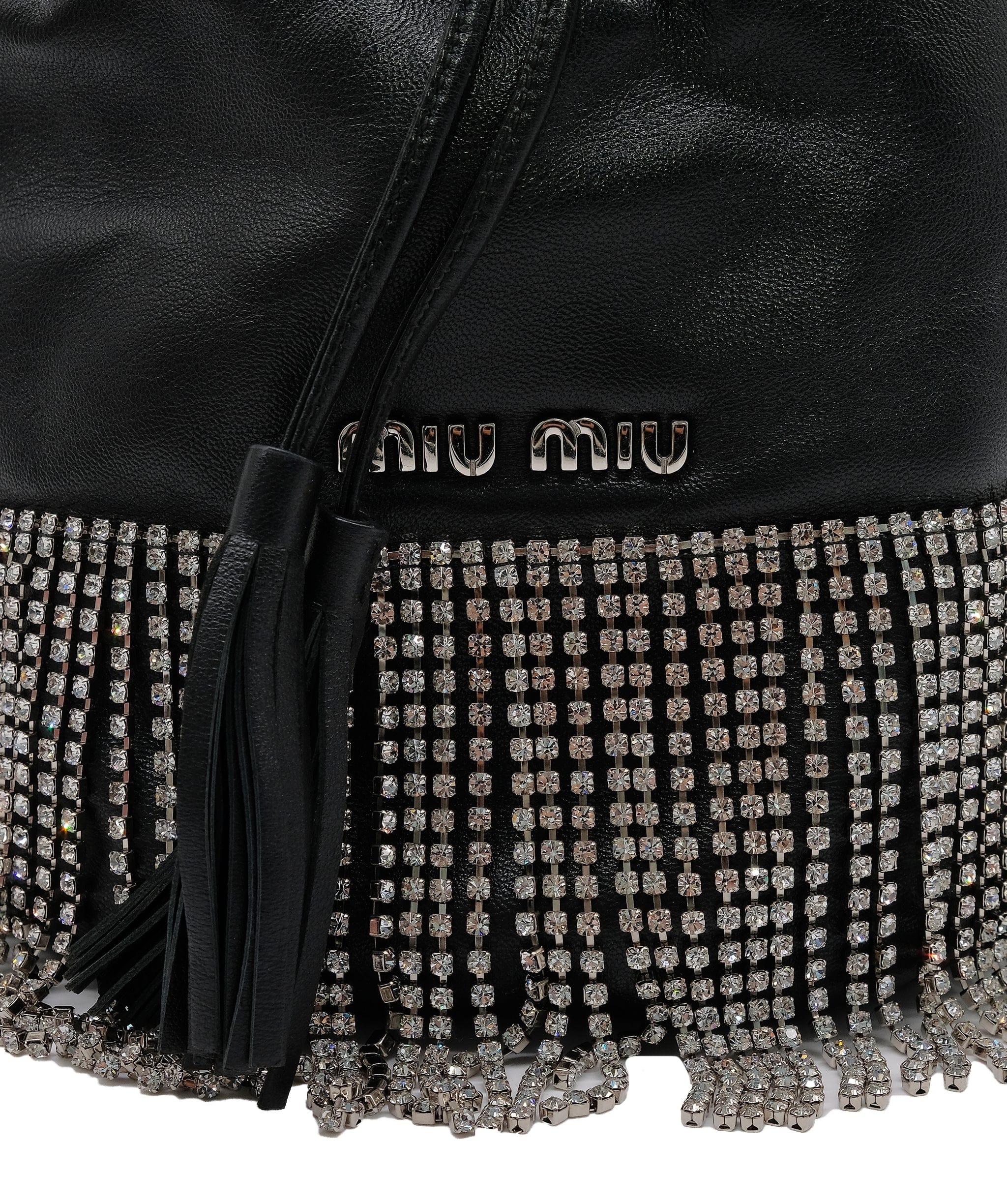 Miu Miu Miu Miu starlight crystal fringe bucket bag RJC3719