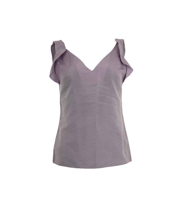 Miu Miu Miu Miu lilac v neck camisole with ruffle sleeve AGC1593