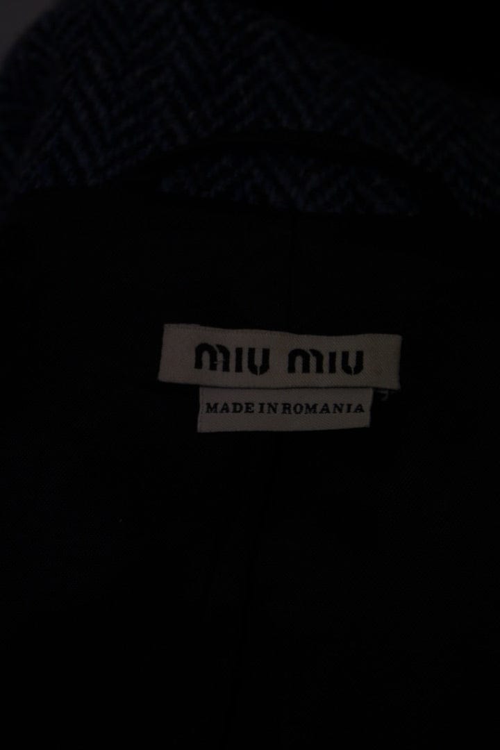 Miu Miu Miu Miu Wool Coat Blue 44
