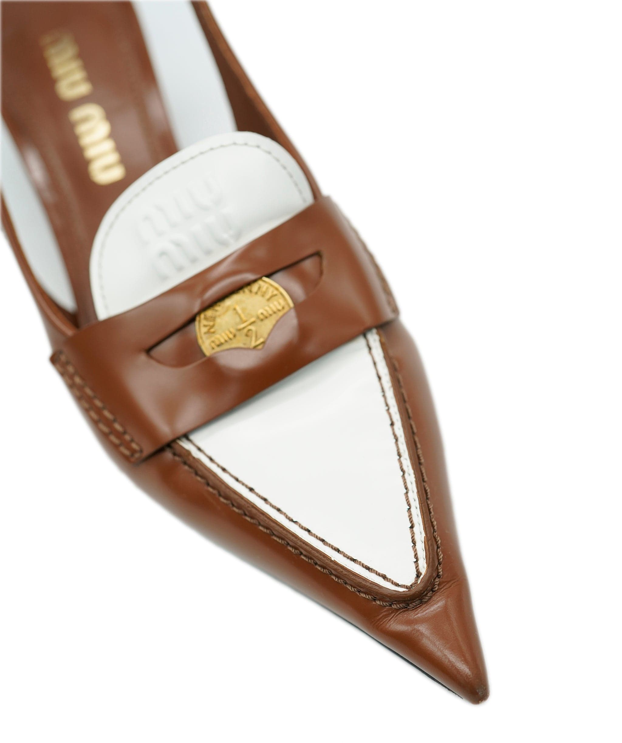 Miu Miu Miu Miu Heels Brown Slingback  ALC1637