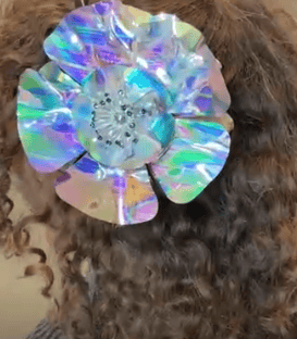 Miu Miu Miu Miu metalic flower Black