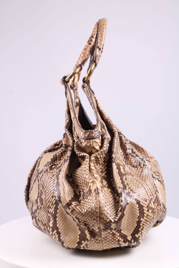 Miu Miu Miu Miu Snake skin hobo bag Beige