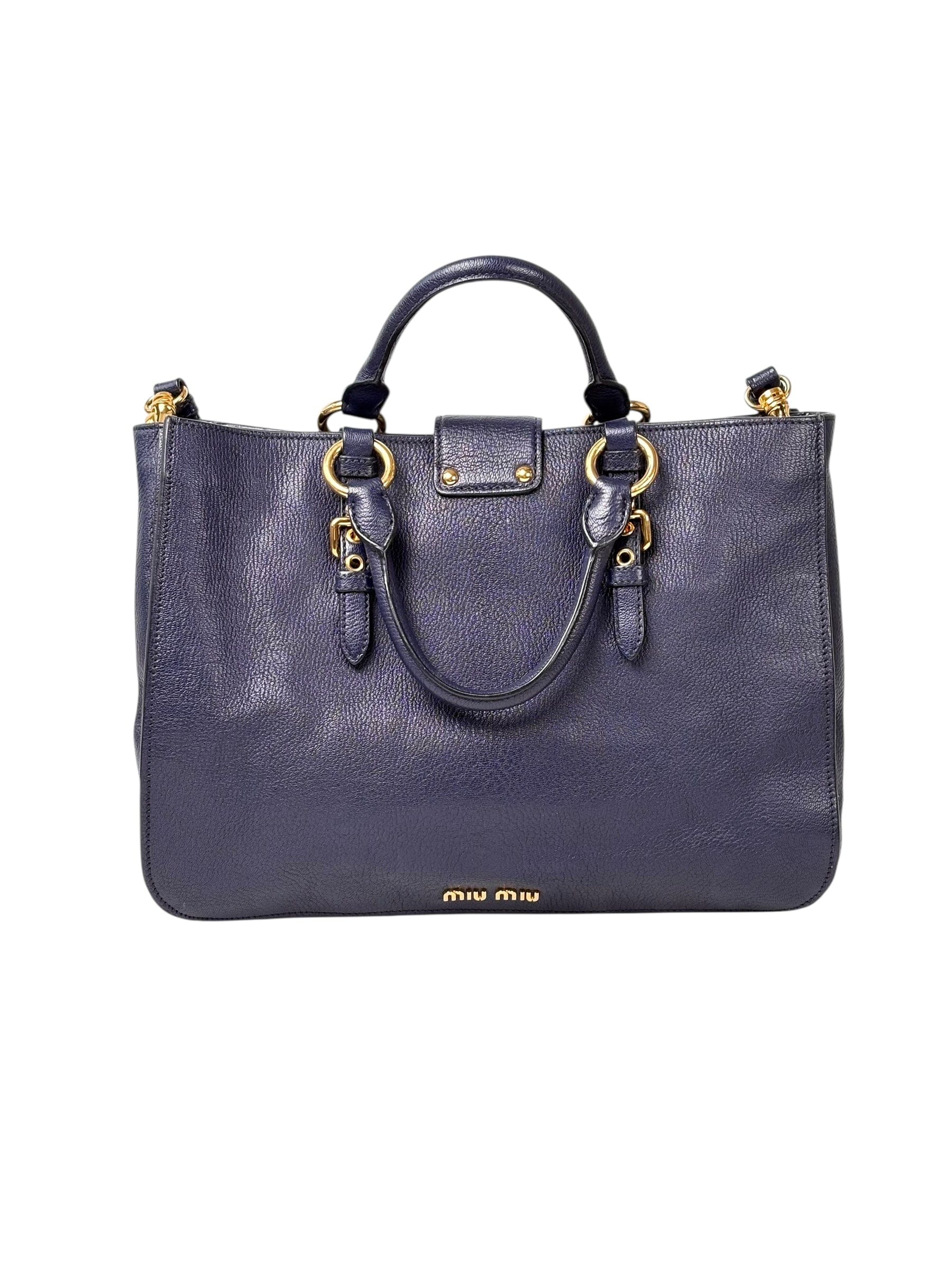 Miu Miu Miumiu Blue/Purple Learher Bag