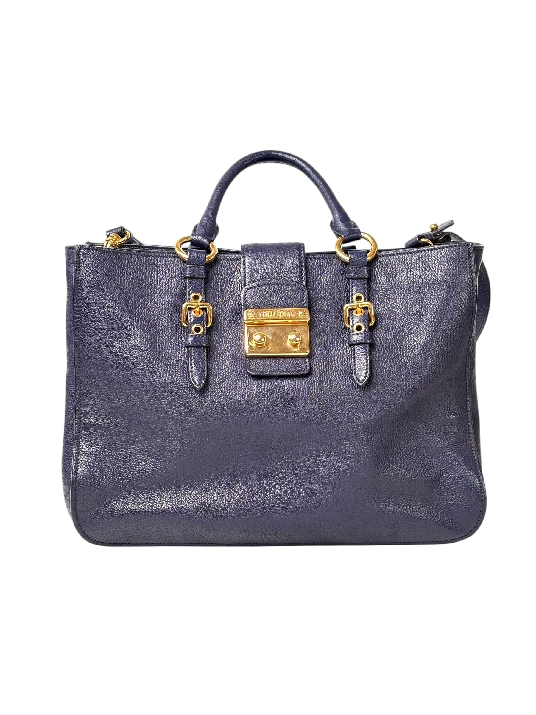 Miu Miu Miumiu Blue/Purple Learher Bag