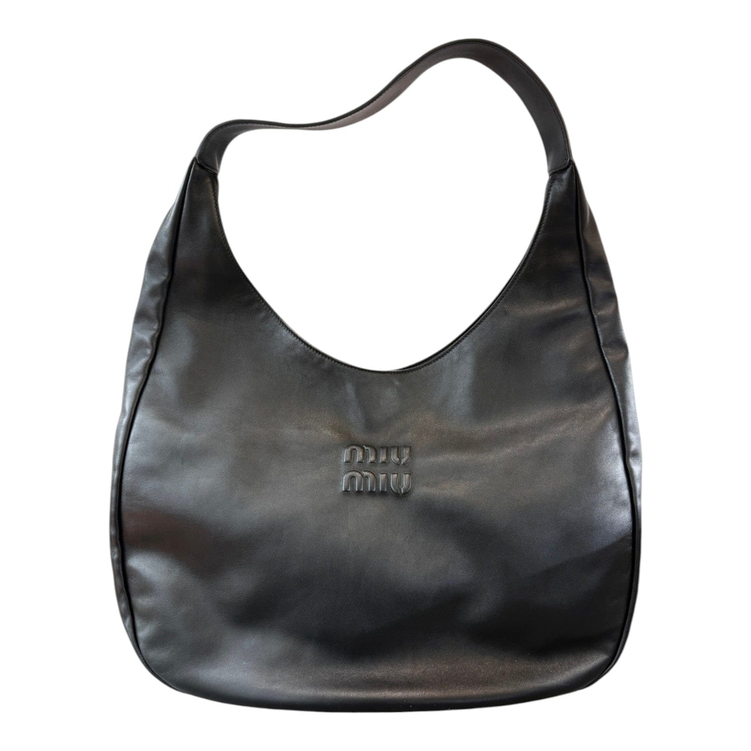 Miu Miu Miumiu Large Black Hobo Bag