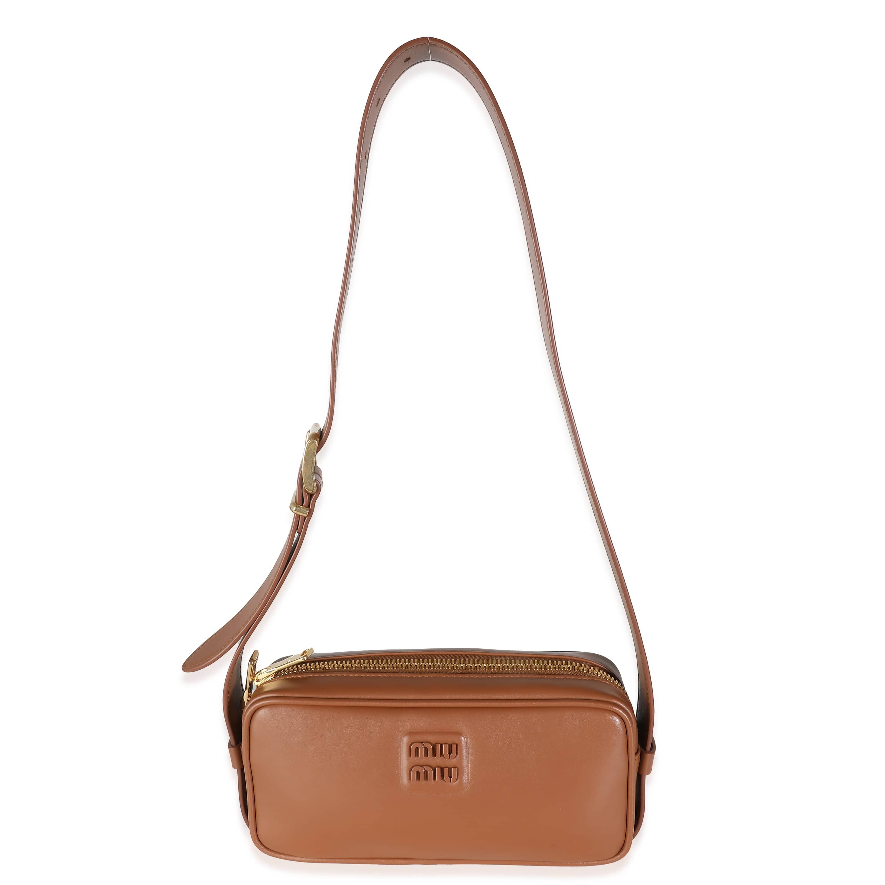 Miu Miu Miu Miu Cognac Calfskin Arcadie Bag