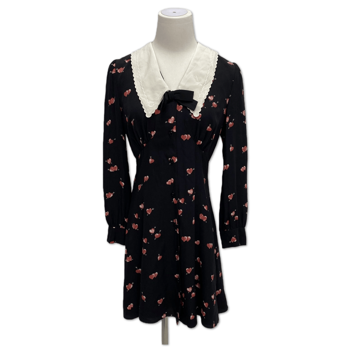 Miu Miu Miu Miu Heart Print Collared Silk Dress size 38 HZ1178568423