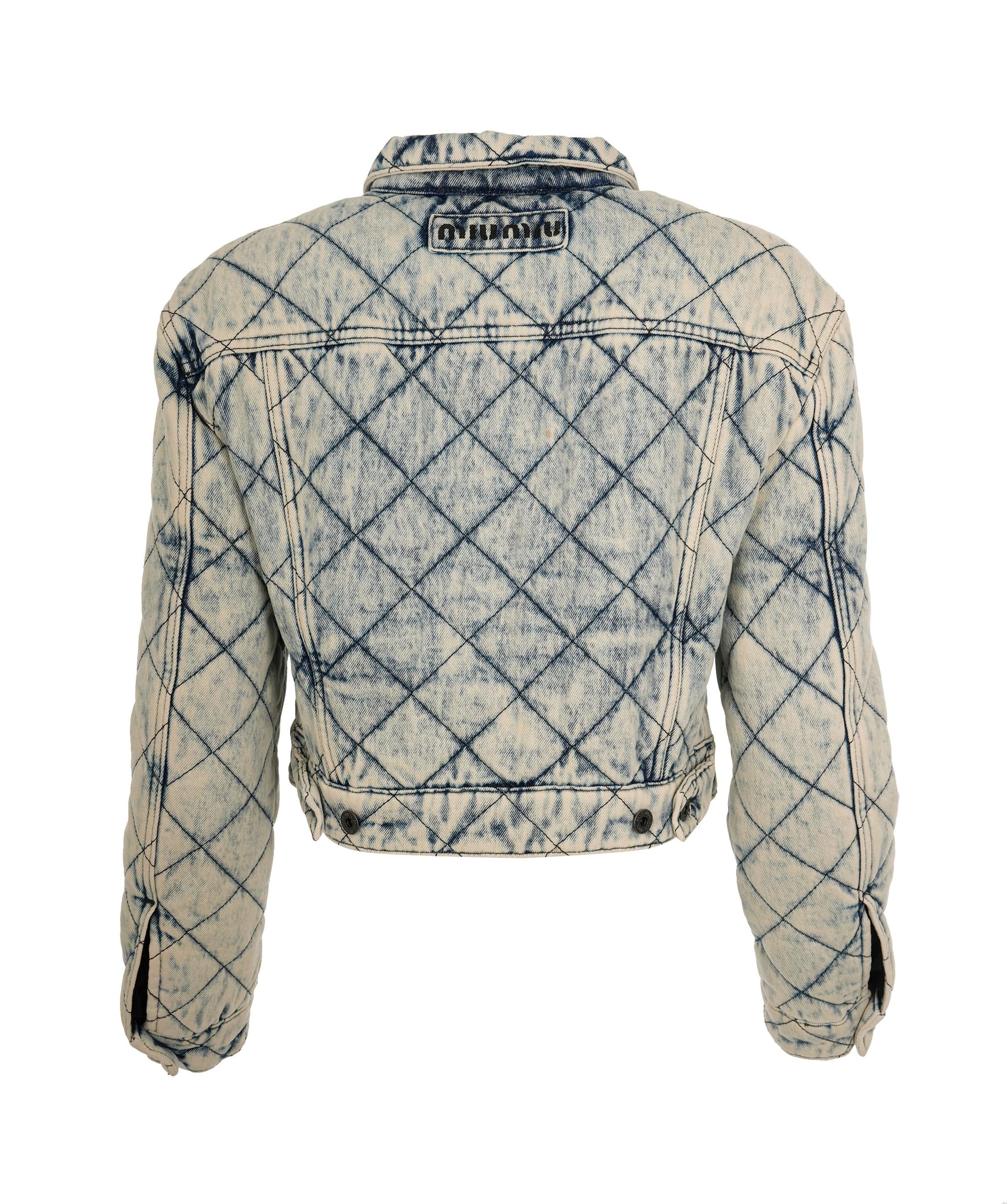 Miu Miu Miu Miu Logo Denim Quilted Jacket  ALC2234