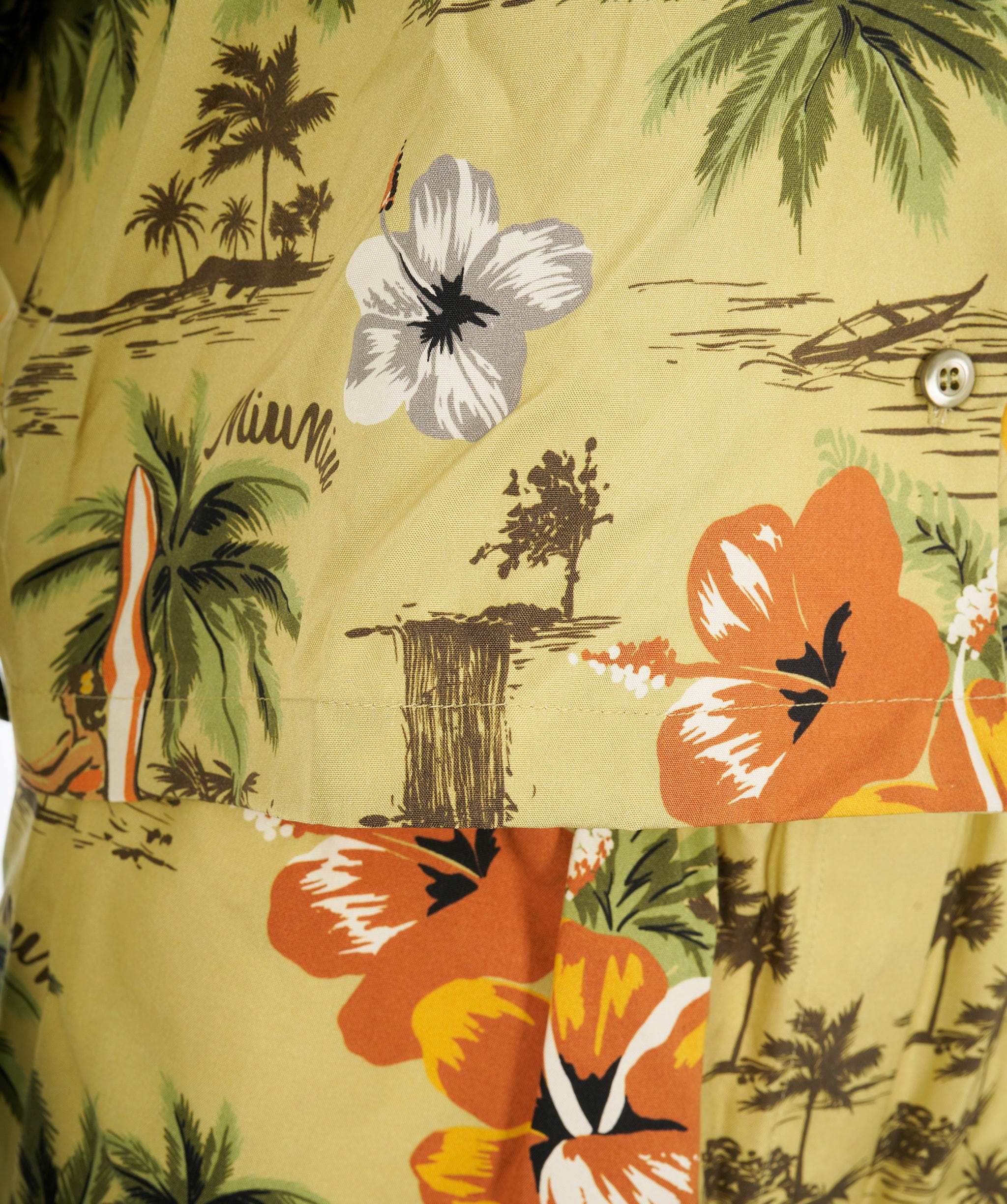 Miu Miu Miu Miu Multicolour Silk Logo Hawaiian Shirt & Shorts Set ALC1988