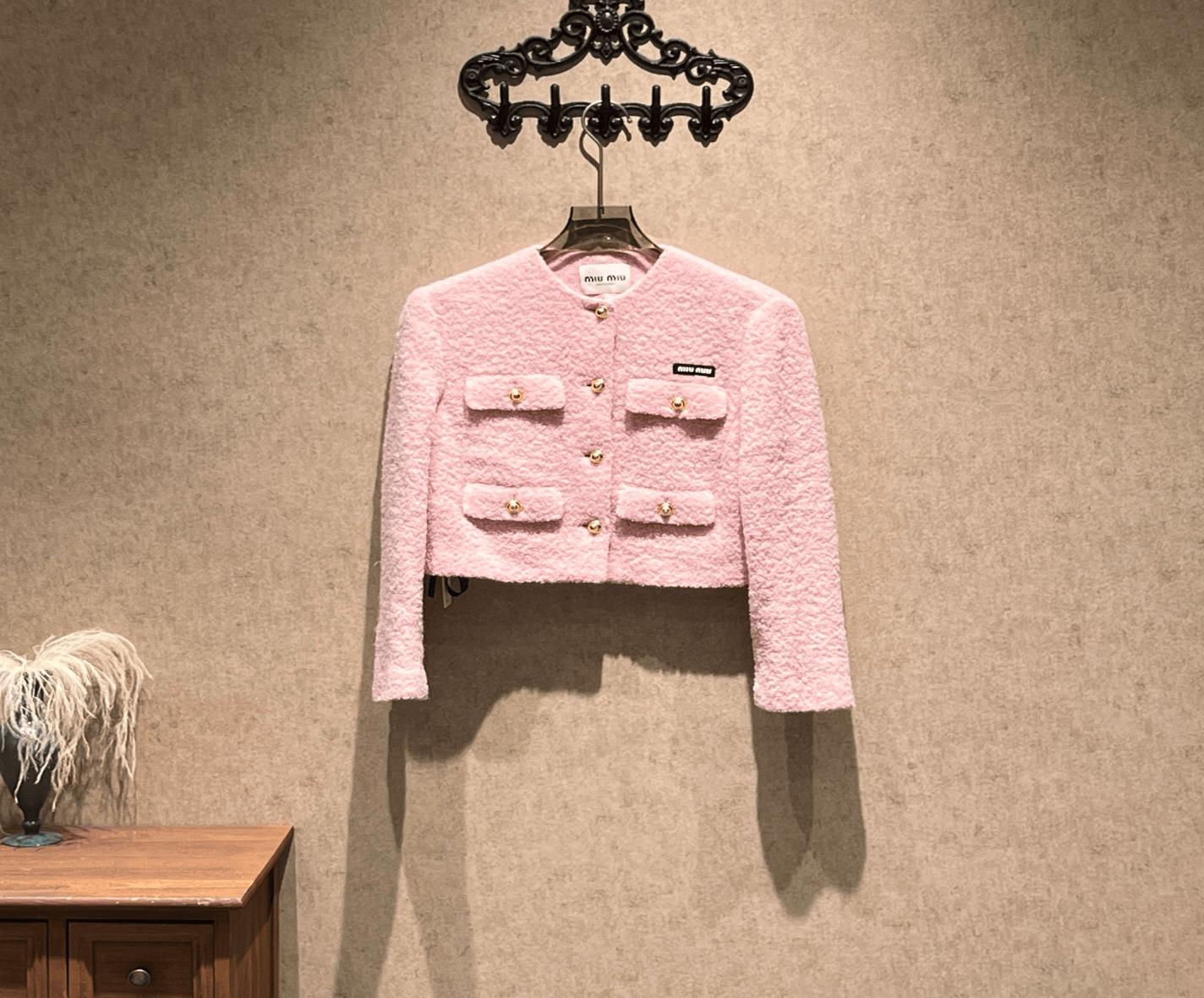 Miu Miu Miu Miu Pink Wool Coat with Gold Buttons / Size 38 / 99% New / 42603 SGC42603
