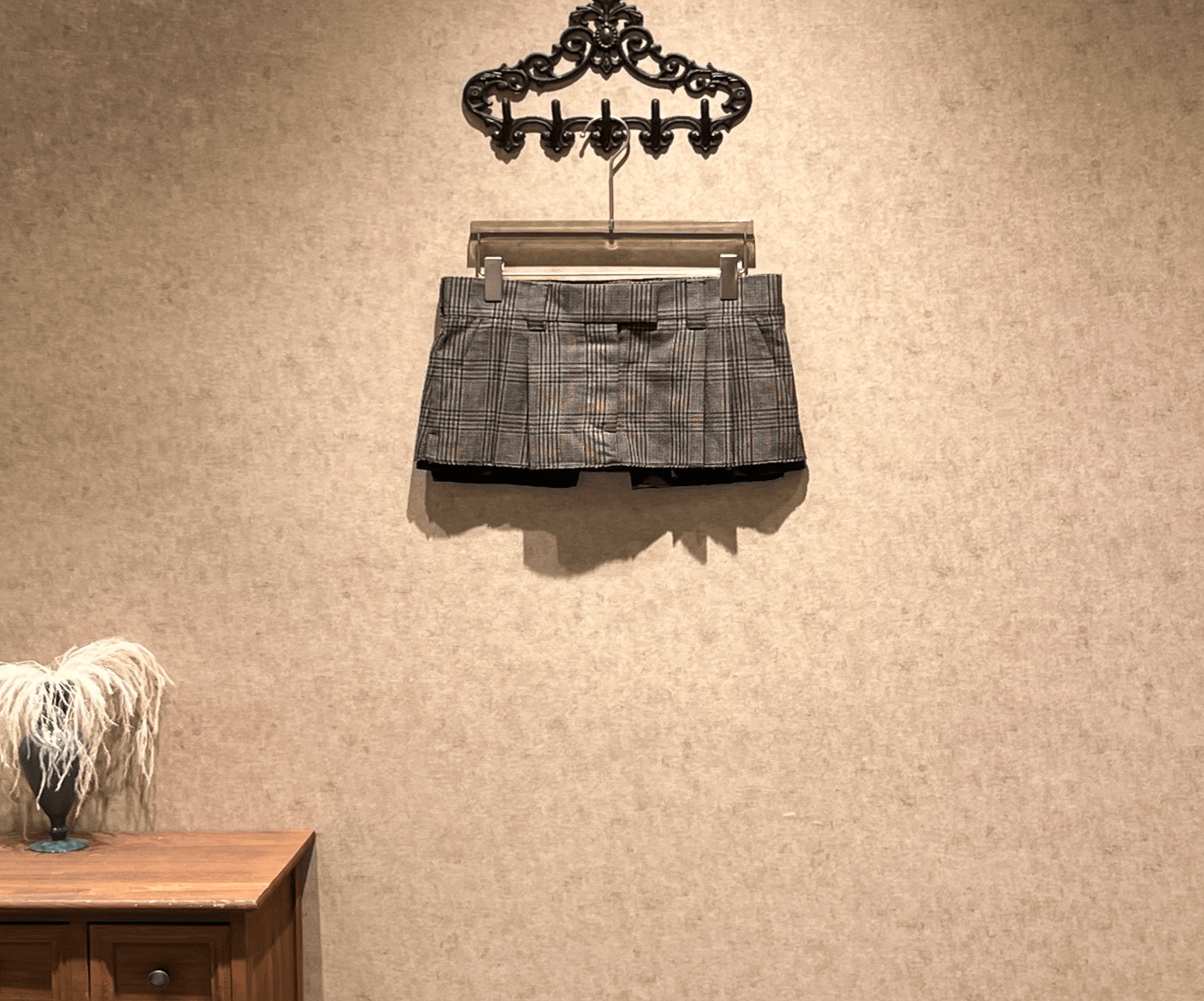 Miu Miu Miu Miu plaid logo mini skirt / size 36 / brand new with tags / 42653 SGC42653