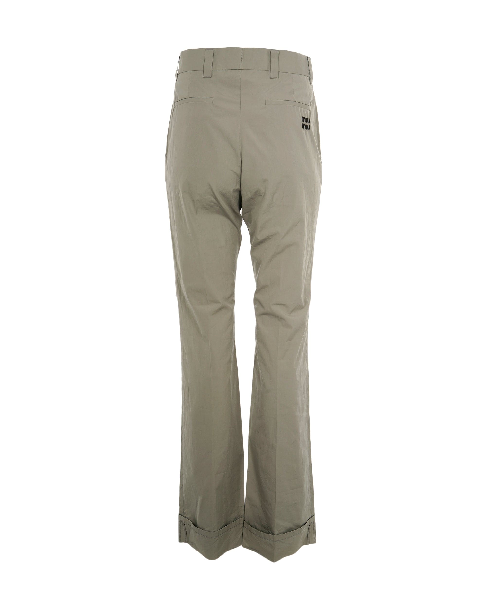 Miu Miu Miu Miu Straight Logo Trousers 38 ALL0988