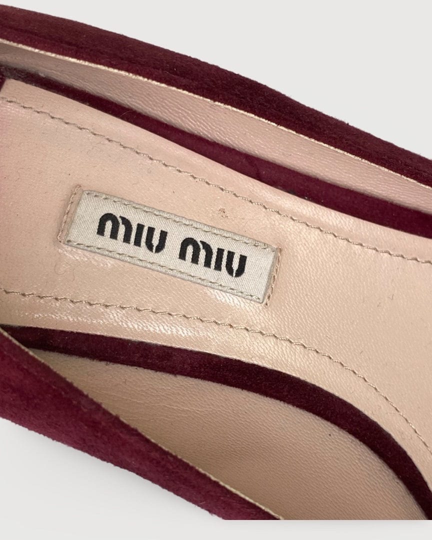 Miu Miu Burgundy Miu Miu Shoes, 41