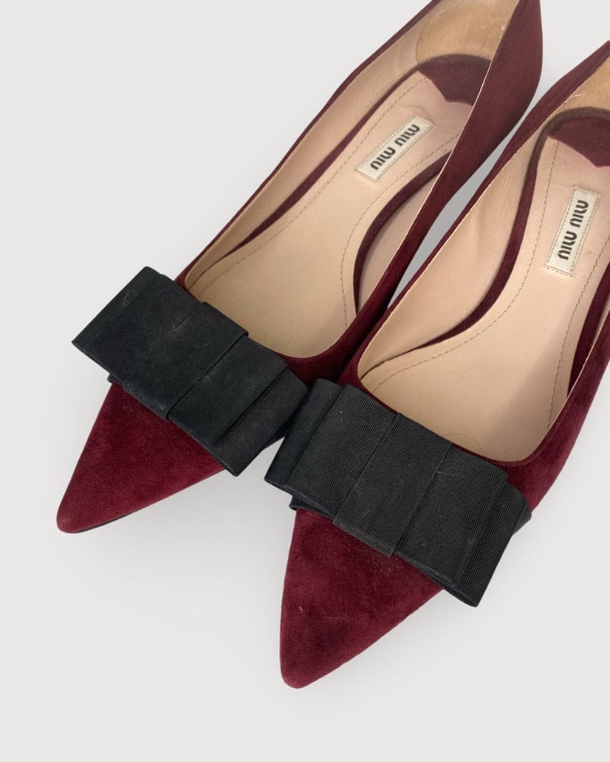 Miu Miu Burgundy Miu Miu Shoes, 41