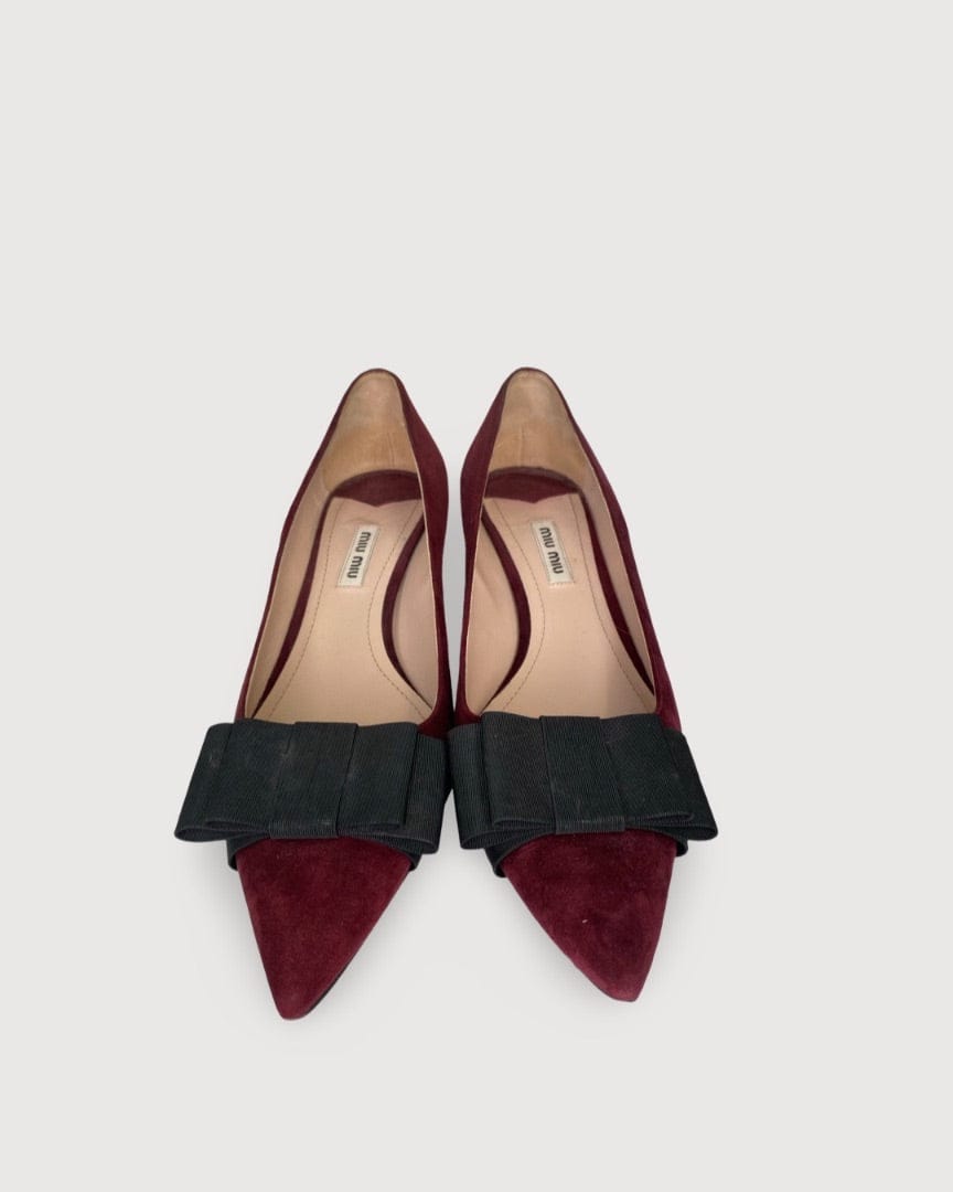 Miu Miu Burgundy Miu Miu Shoes, 41