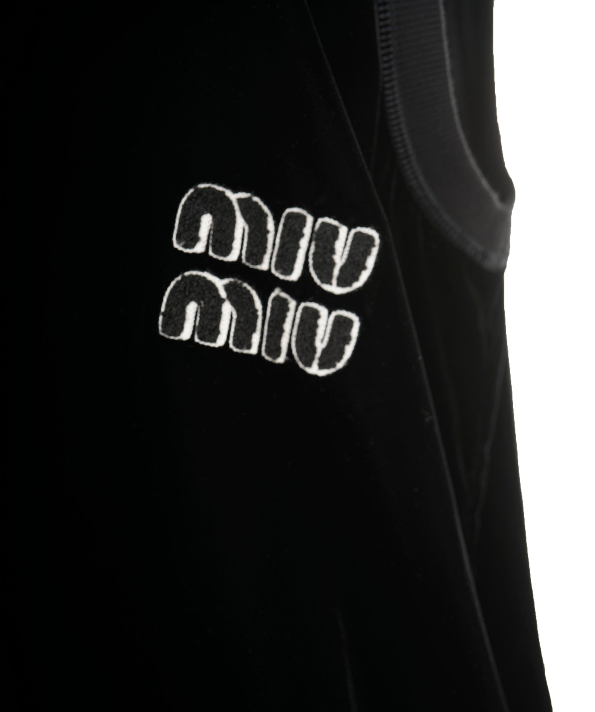 Miumiu Miu Miu Black Logo Dress 42 ALC0925