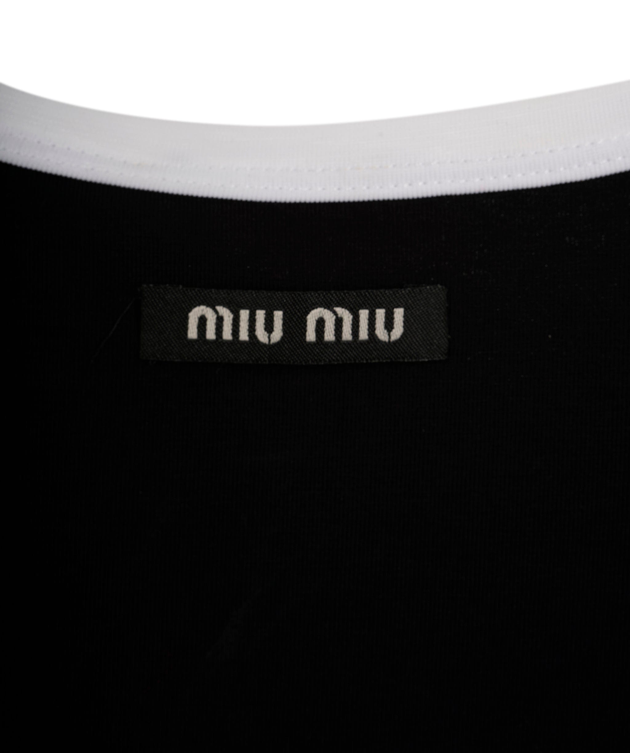 Miumiu Miu miu crop top black and white size small AGL2431