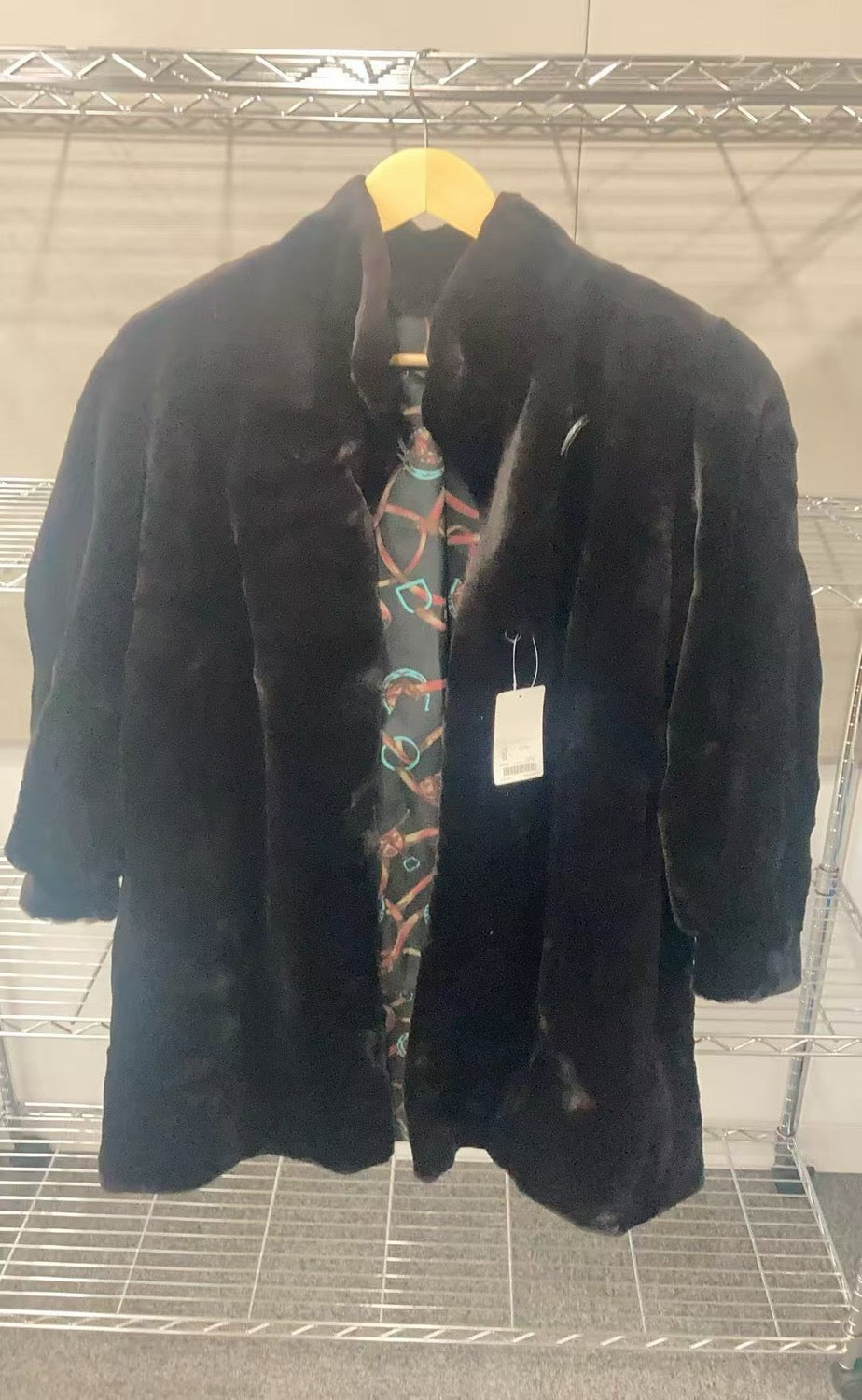 Sheared Mink Black Medium Coat 9926041400184