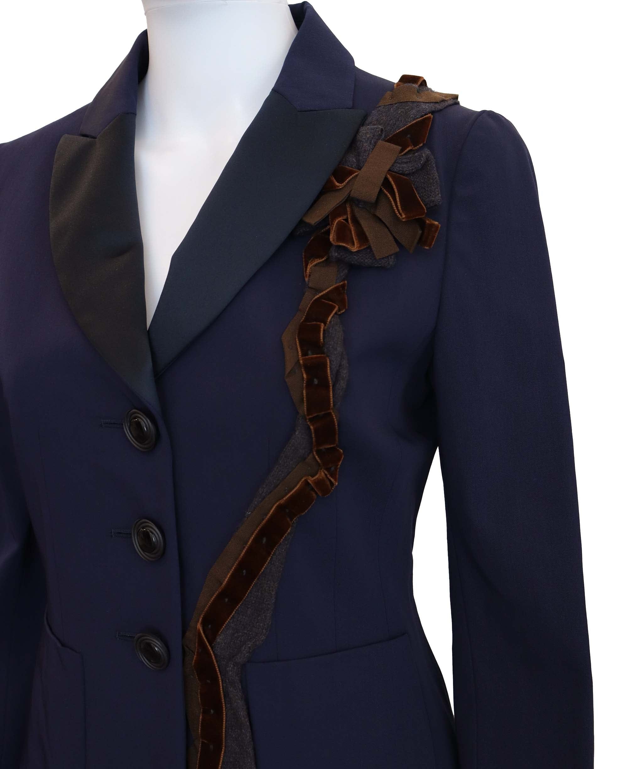 Moschino Moschino blue suit with ribbon AGC2980