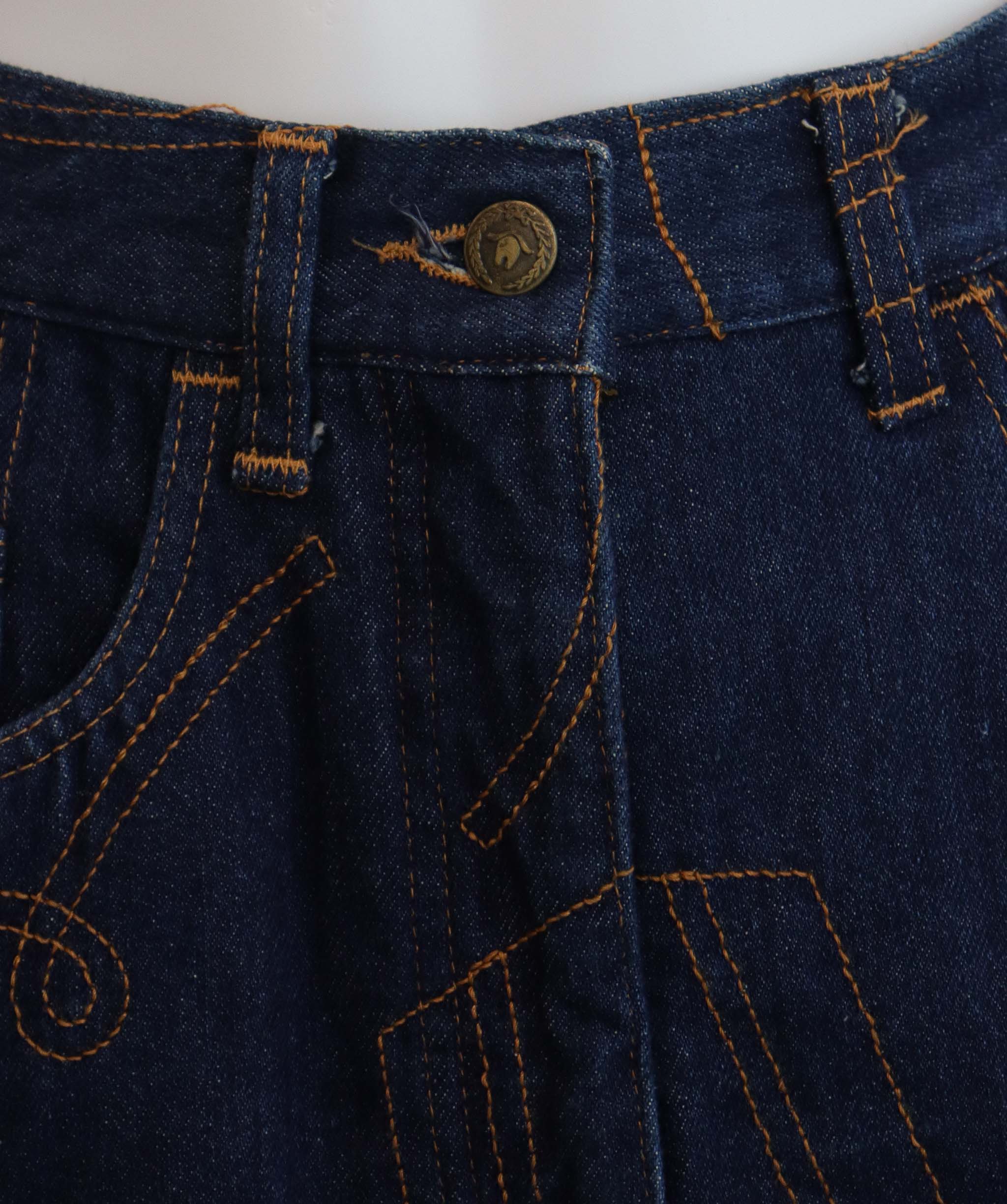 Moschino Moschino top stitched denim skirt AGC2631