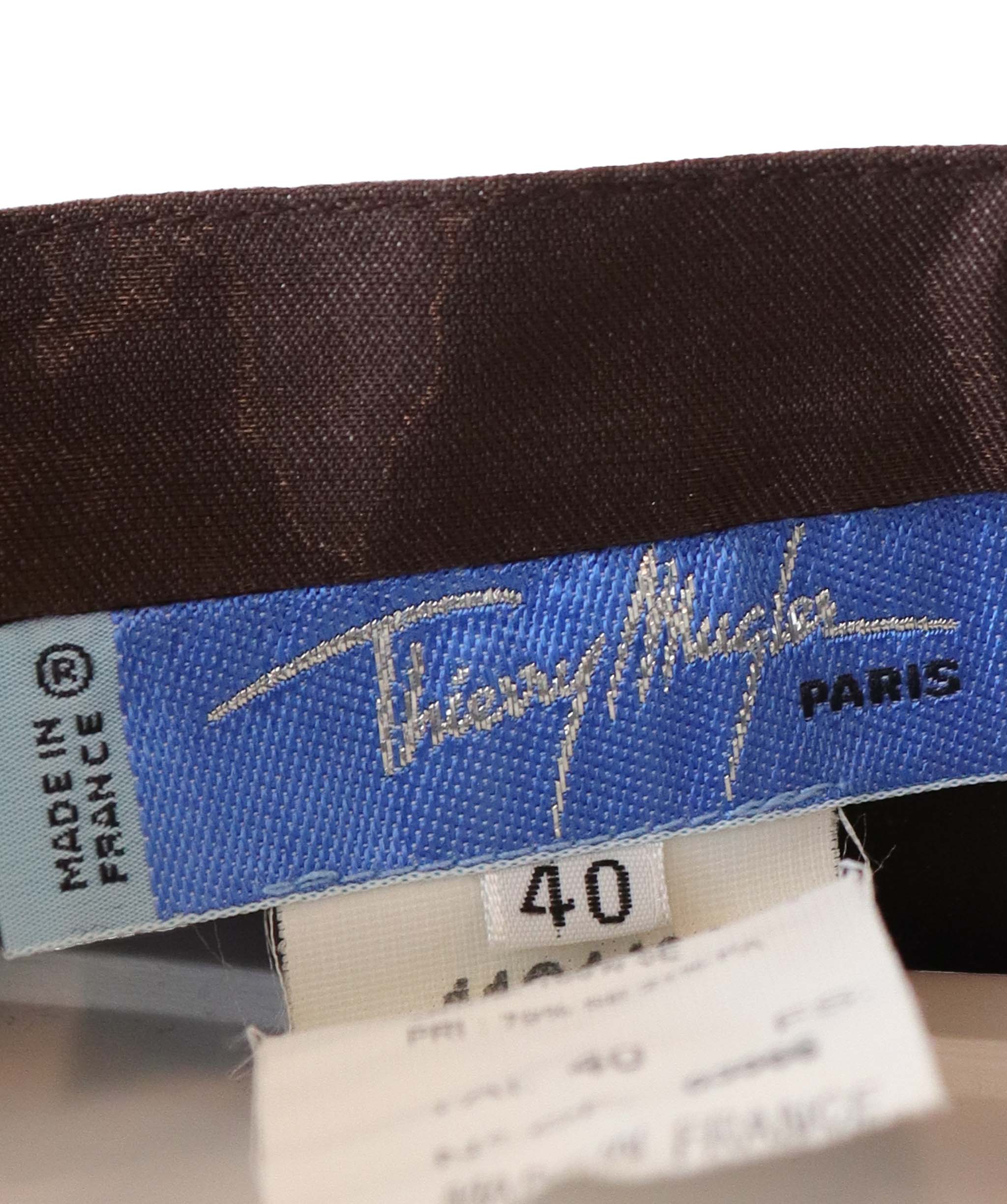 Mugler Mugler brown shiny suit AGC2541