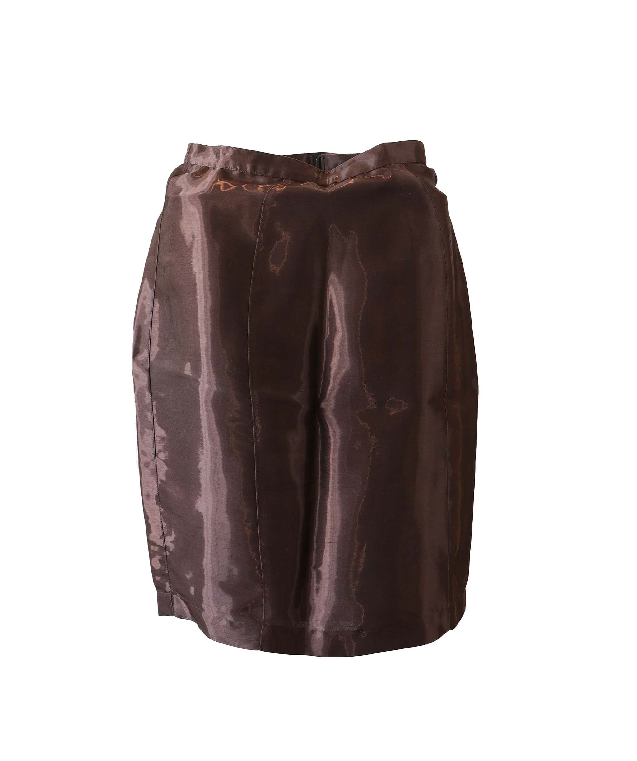 Mugler Mugler brown shiny suit AGC2541