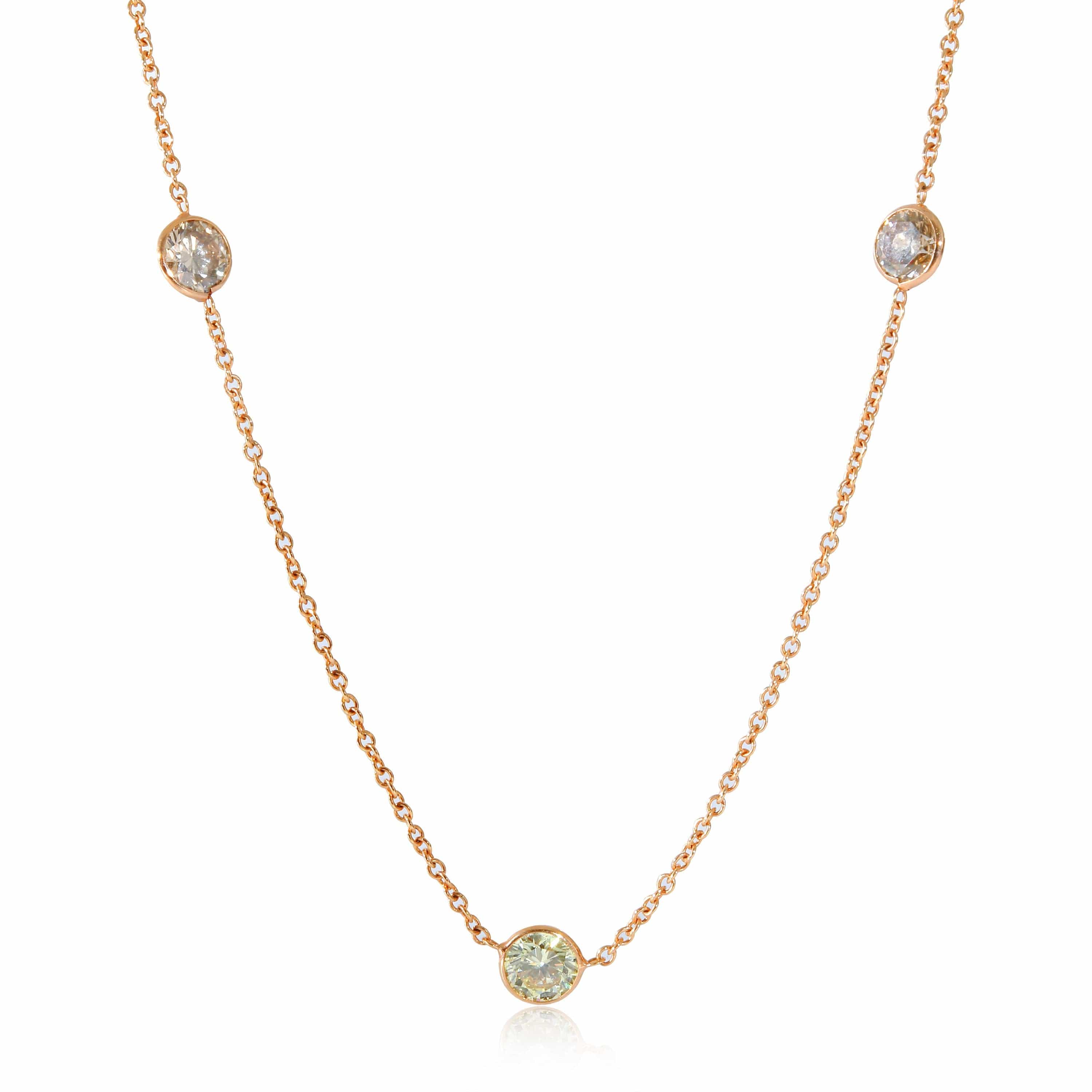 myGemma Fancy Brown Diamond by the Yard Necklace in 14KT Gold 4.35CTW