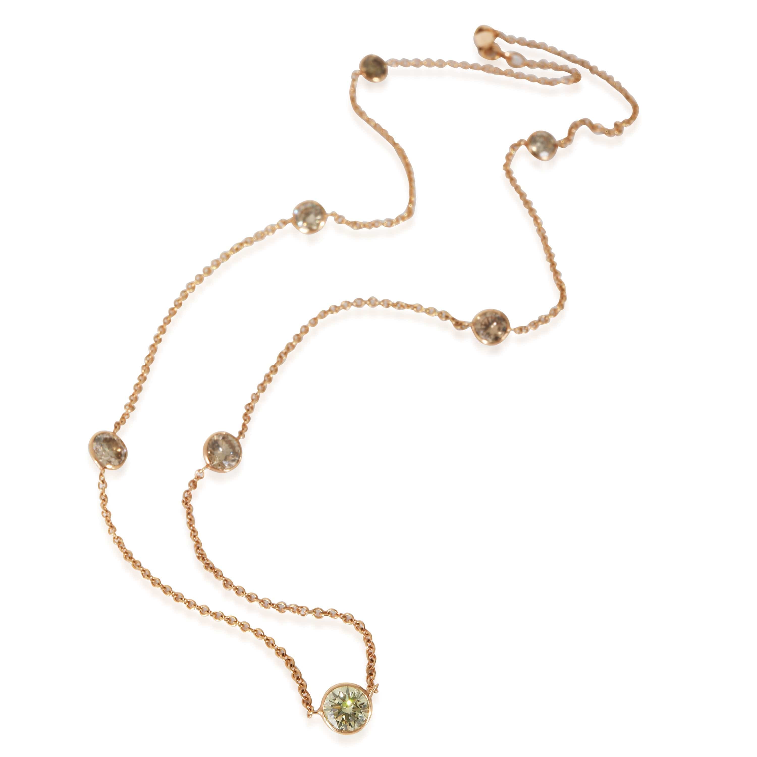myGemma Fancy Brown Diamond by the Yard Necklace in 14KT Gold 4.35CTW