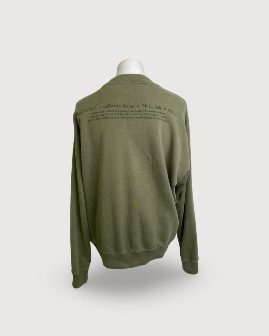 Off White Off White Print Sweatshirt Green M