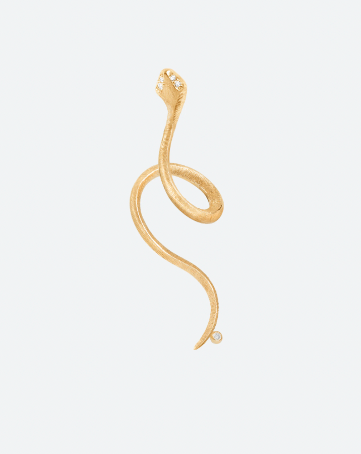 Ole Lynggard Ole Lynggard gold and diamond snake earring  AGC1598