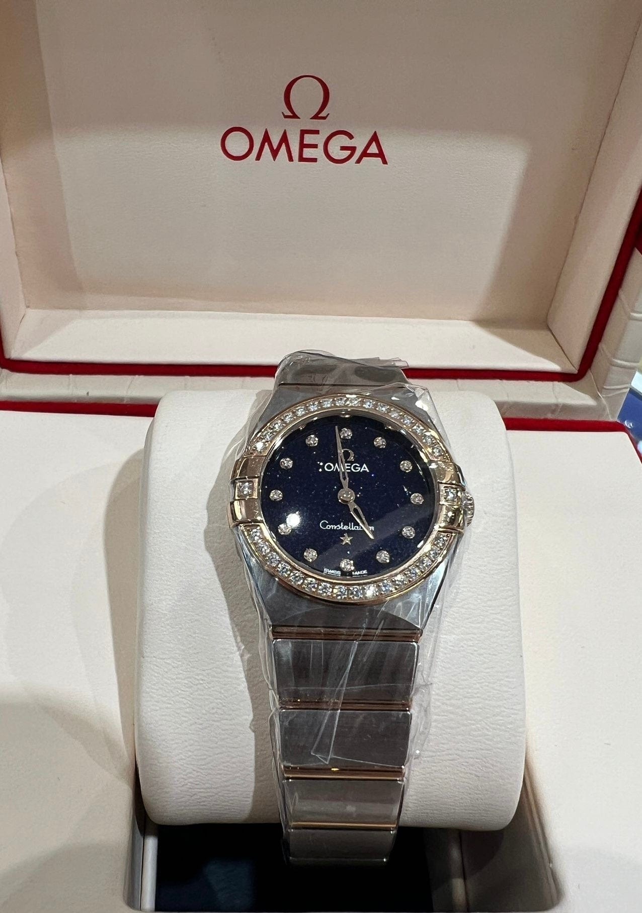 Omega Omega Constellation 25mm Quartz Watch with Diamonds