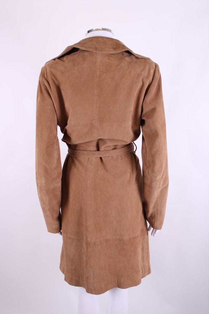 Oui Oui Suede Trench Coat Tan 12