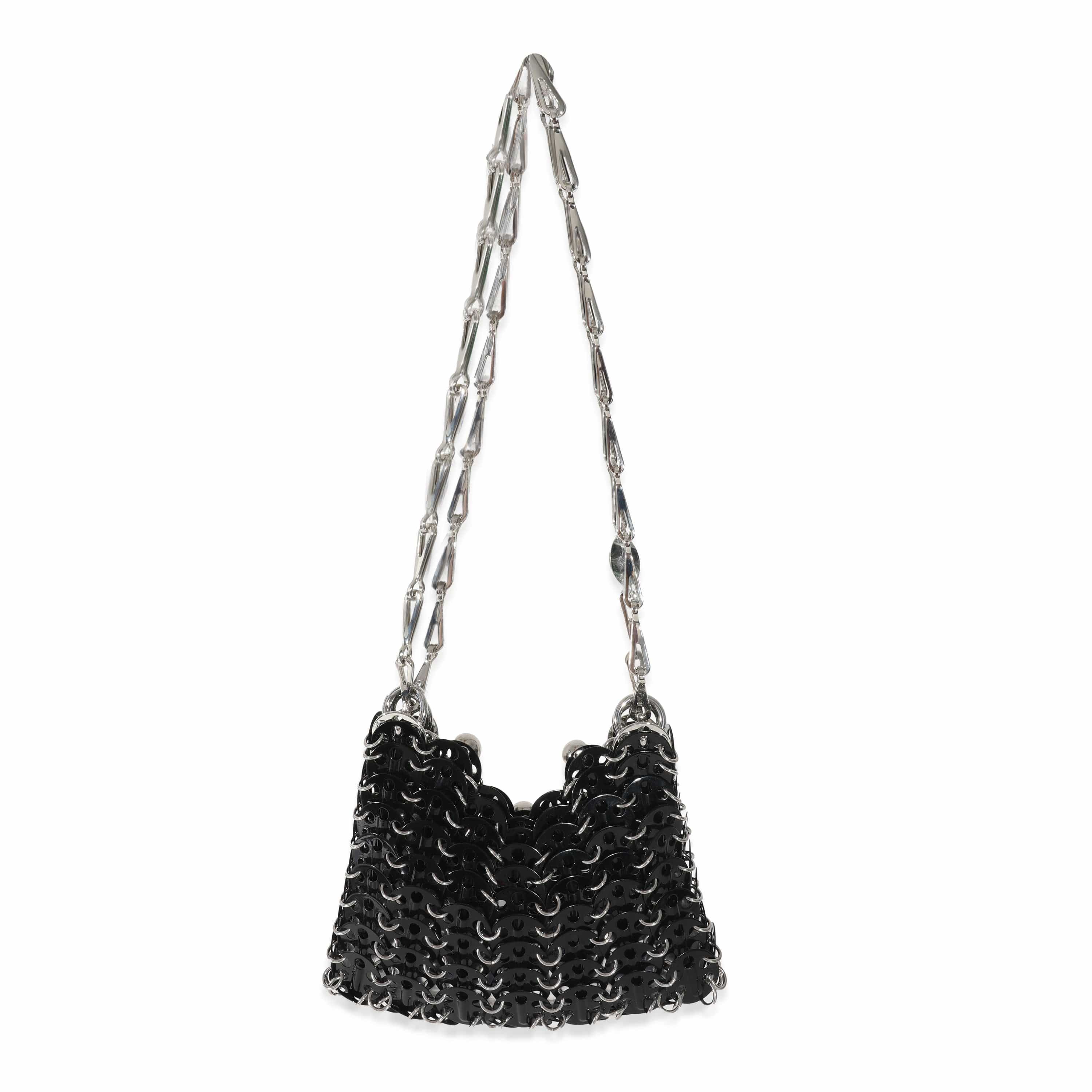 Paco Rabanne Black Metal Silver Bead Nano 1969 Bag