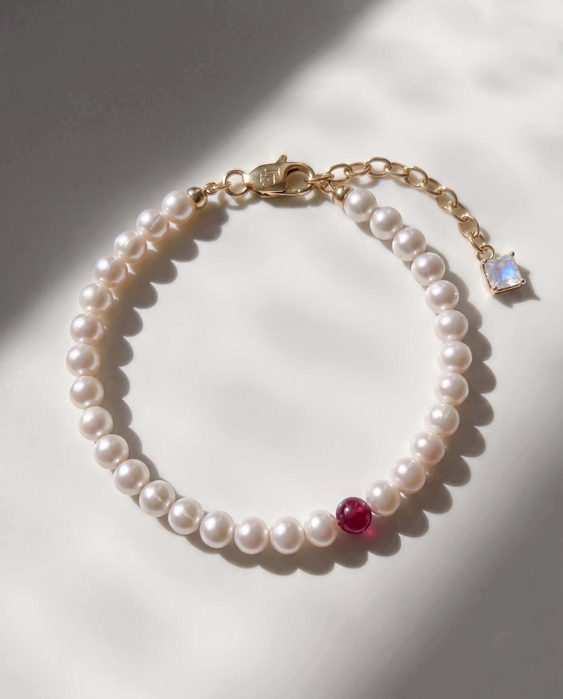 Caesura Pearl Rubellite Bracelet