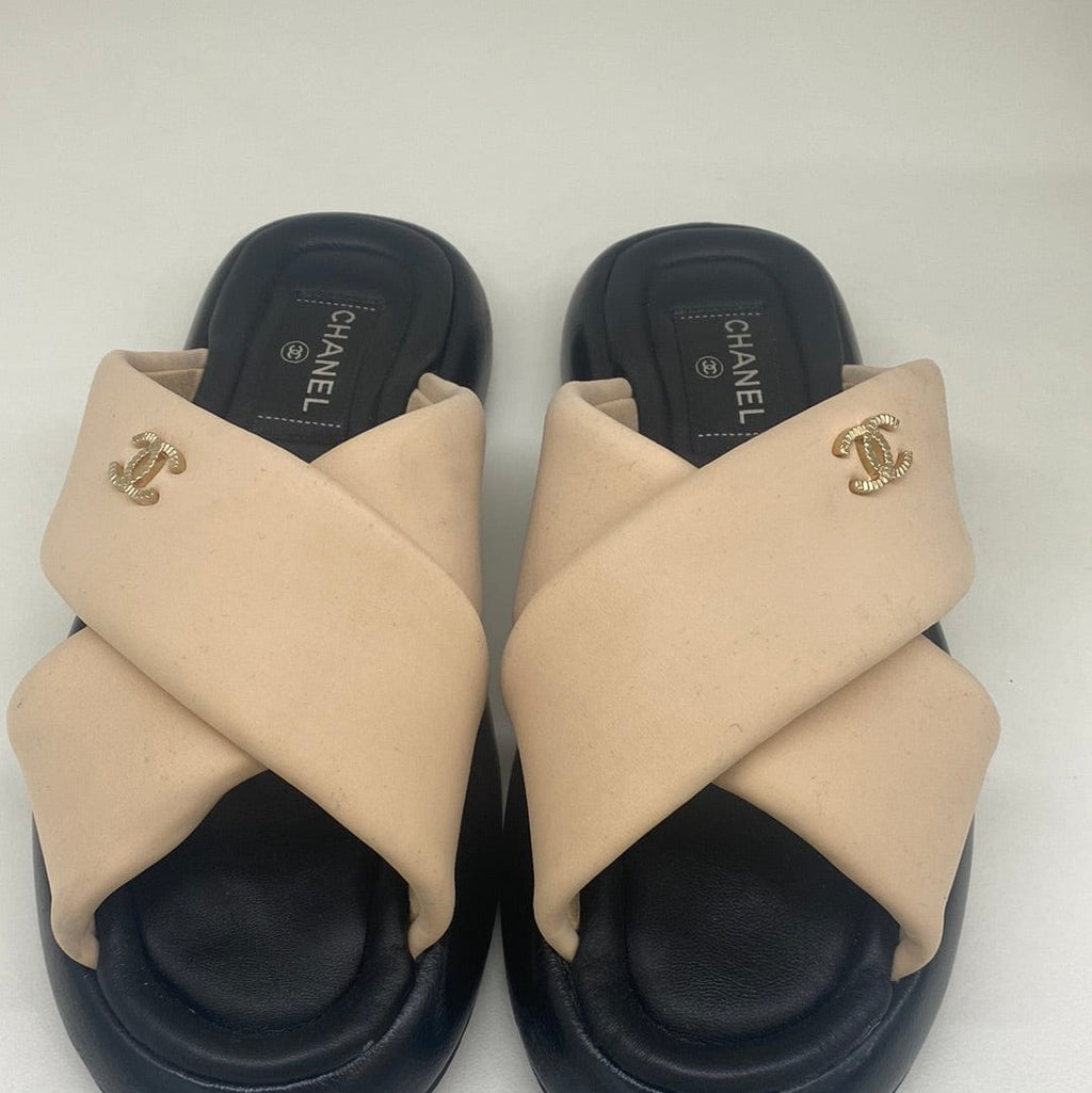 Chanel Dad sandals Black Caviar – LuxuryPromise