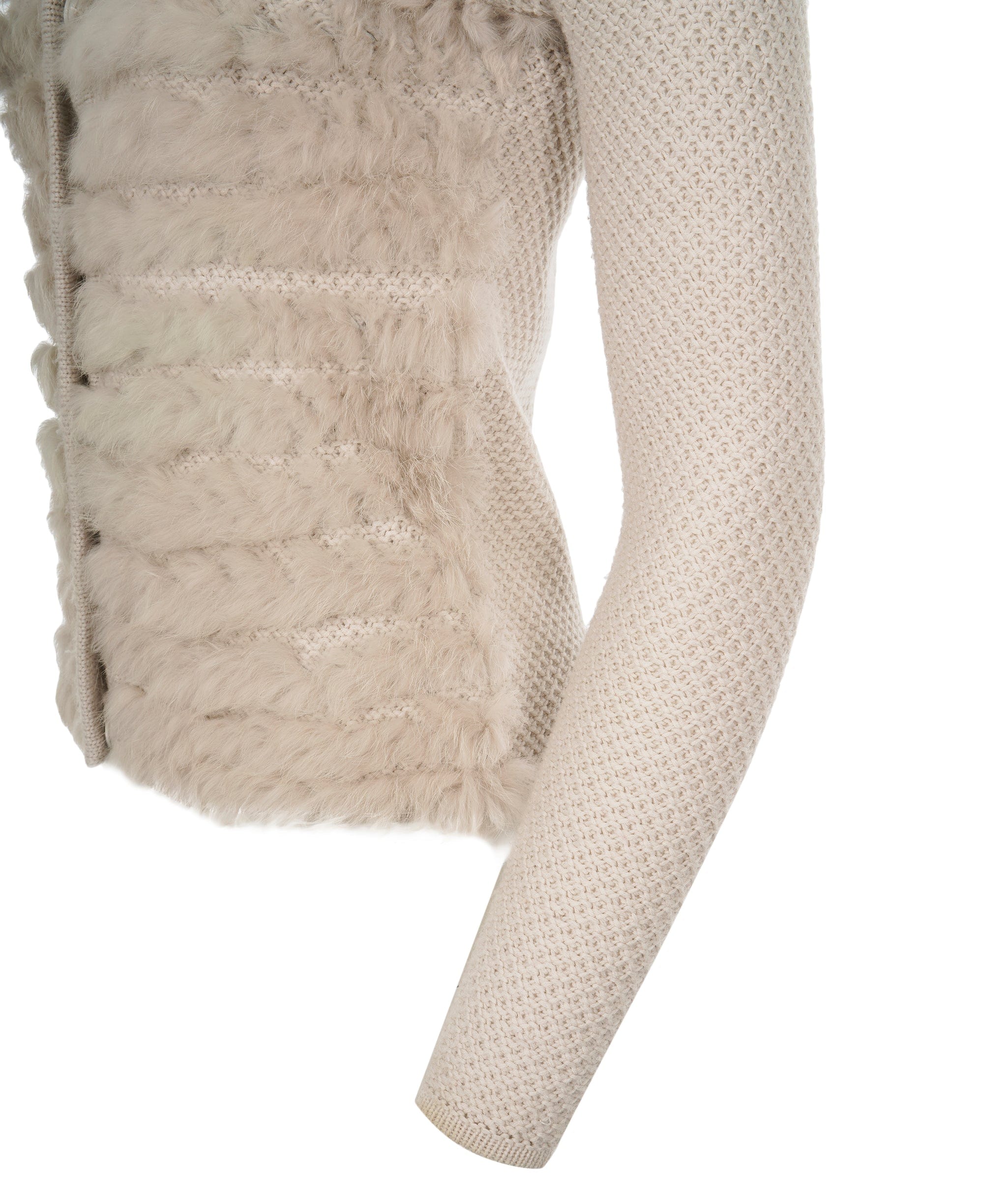 Pinko Pinko Cream Fur Cardigan  ALC1481