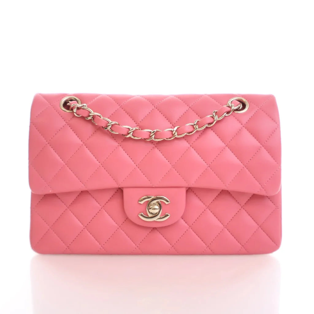 Chanel Small Pink Classic Double Flap Bag