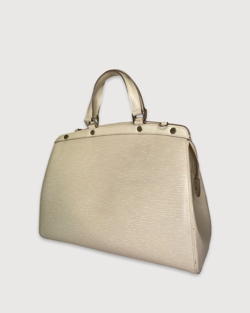 Cream Louis Vuitton Brea MM Tote