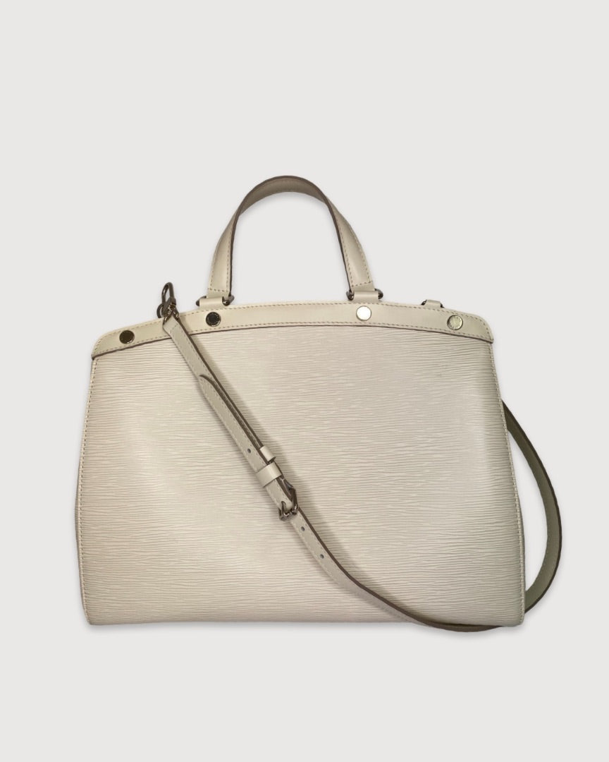 Cream Louis Vuitton Brea MM Tote
