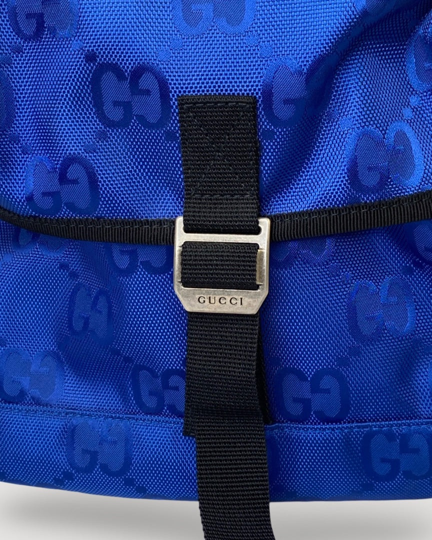 Blue Gucci Nylon Backpack