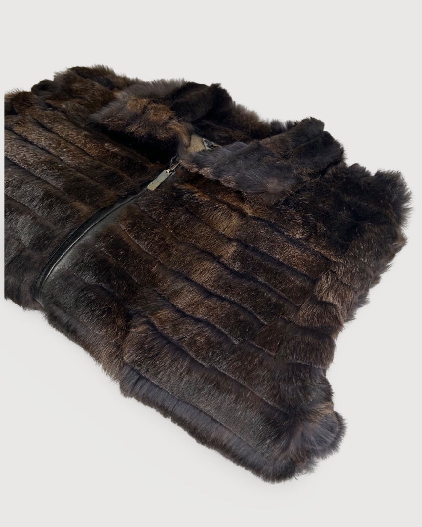 Grey Barbara fur jacket, 40