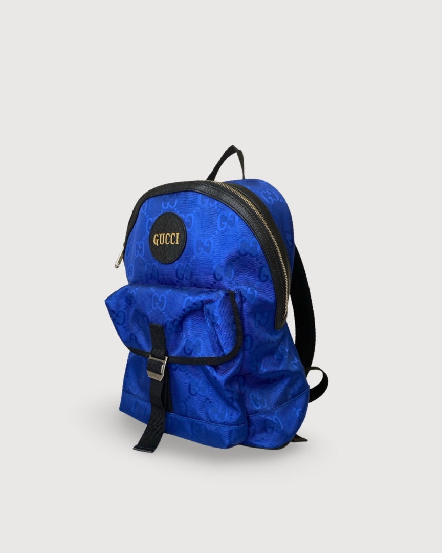 Blue Gucci Nylon Backpack