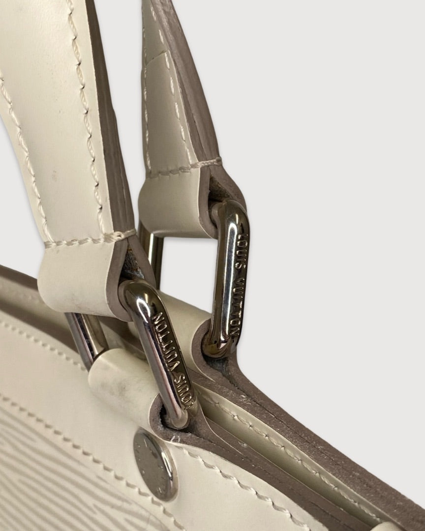 Cream Louis Vuitton Brea MM Tote