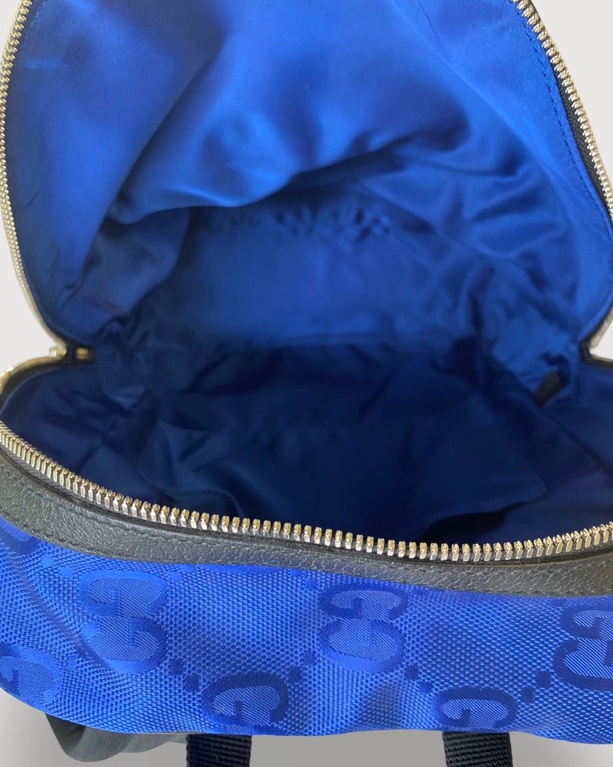 Blue Gucci Nylon Backpack